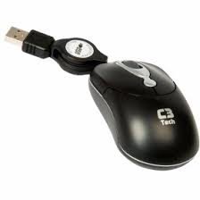 MINI MOUSE RETRATIL PRETO MS-15BK USB C3 TECH