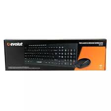 KIT TECLADO E MOUSE WIRELESS EVOLUT EO-501