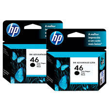 CARTUCHO ORIGINAL HP CZ637AL 46 PRETO -26 ml - caixa c/2 - M0H61AL