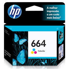 Cartucho Original HP Ink Advantage 664 Colorido - F6V28AB 2ml