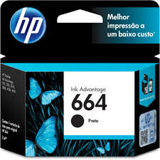 Cartucho Original HP Ink Advantage 664 Preto - F6V29AB 2ml