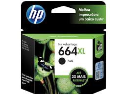 Cartucho Original HP Ink Advantage 664XL Preto - F6V31AB 8.5 ml