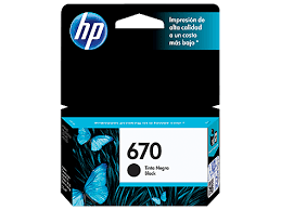 CARTUCHO ORIGINAL HP 670(CZ113AB) PRETO 7.5ML